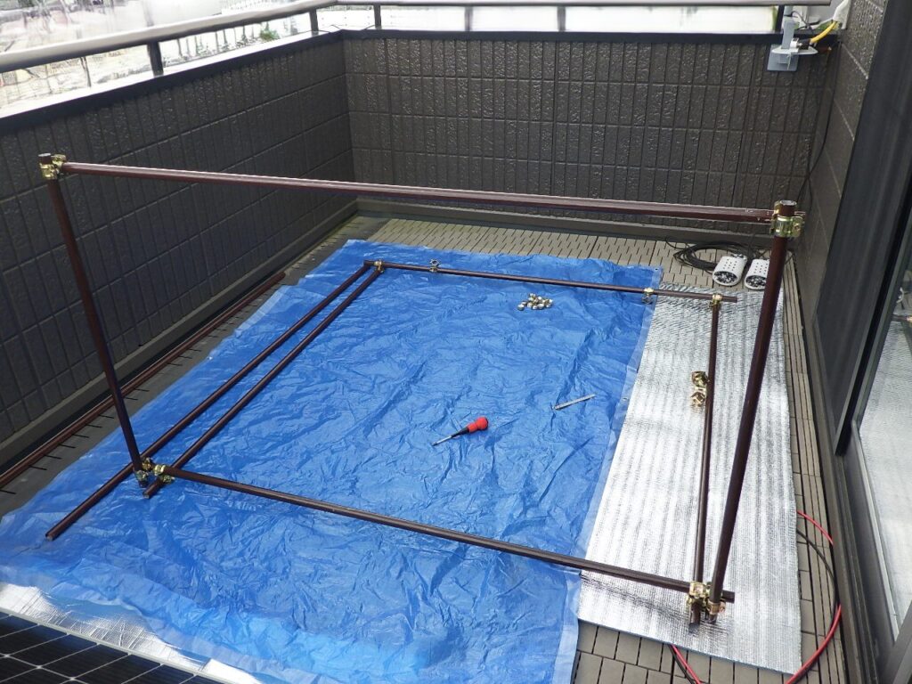 単管を使った太陽光パネル架台のDIY