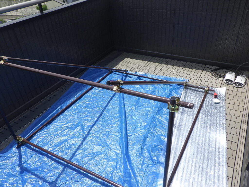 単管を使った太陽光パネル架台のDIY