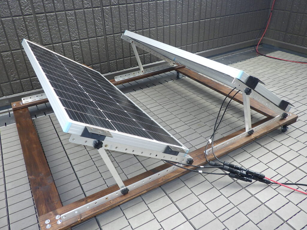 ソーラパネル用架台の台座製作。