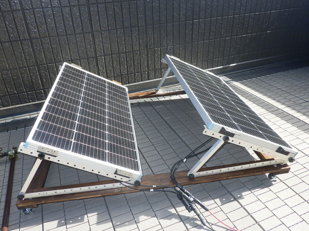 ソーラパネル用架台の台座製作。