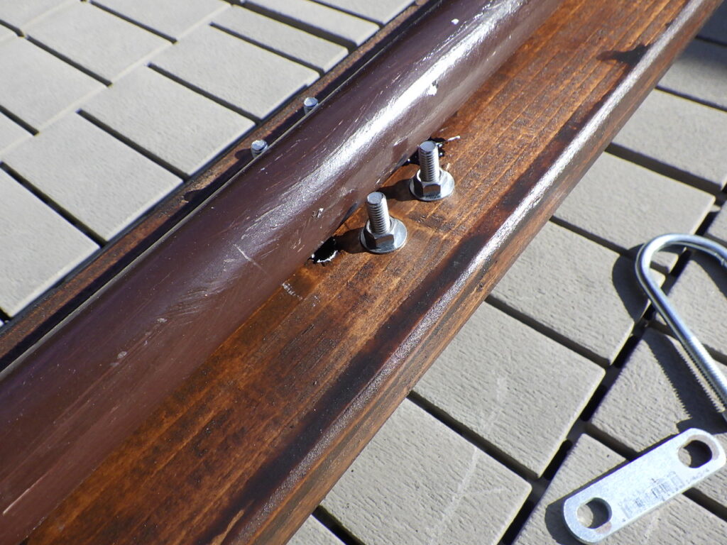 移動できるソーラーパネル用単管架台の車輪製作