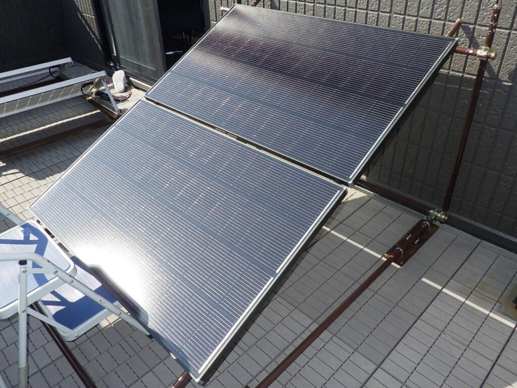 レノジーShadowFluxを単管架台に設置