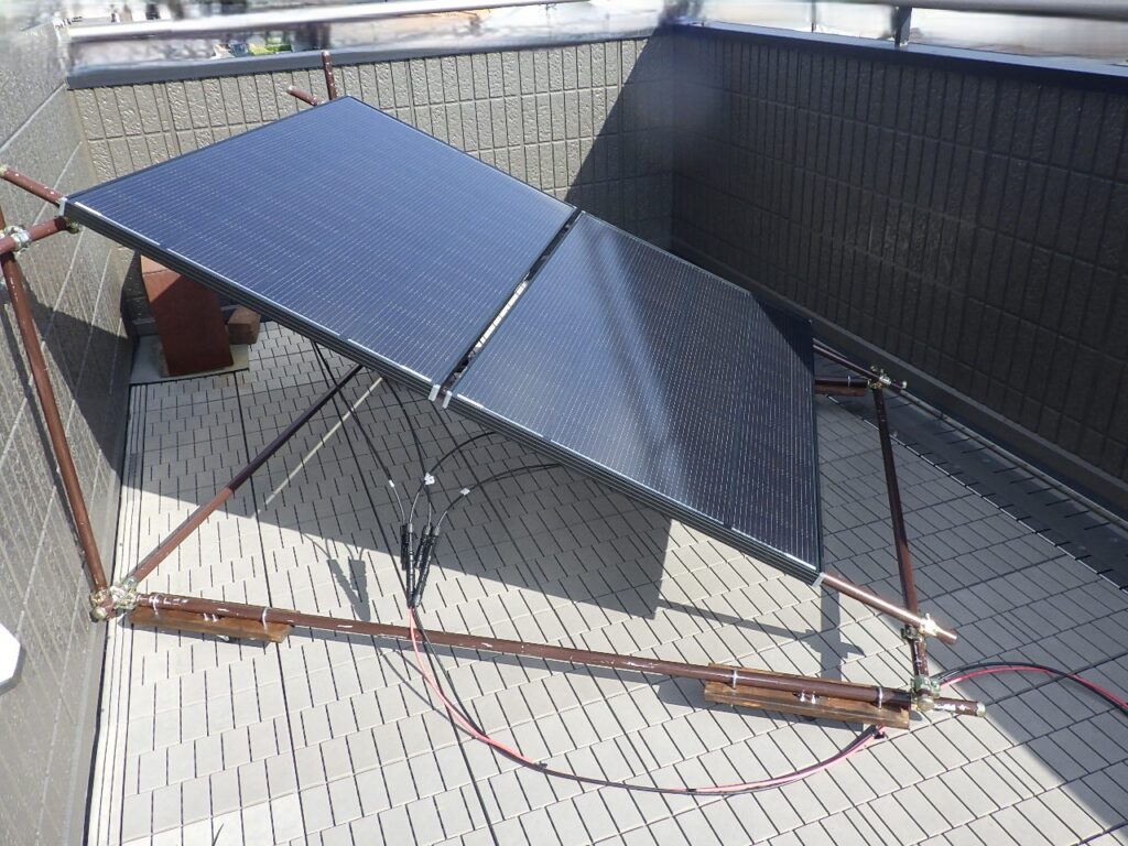ソーラーパネルの配線
